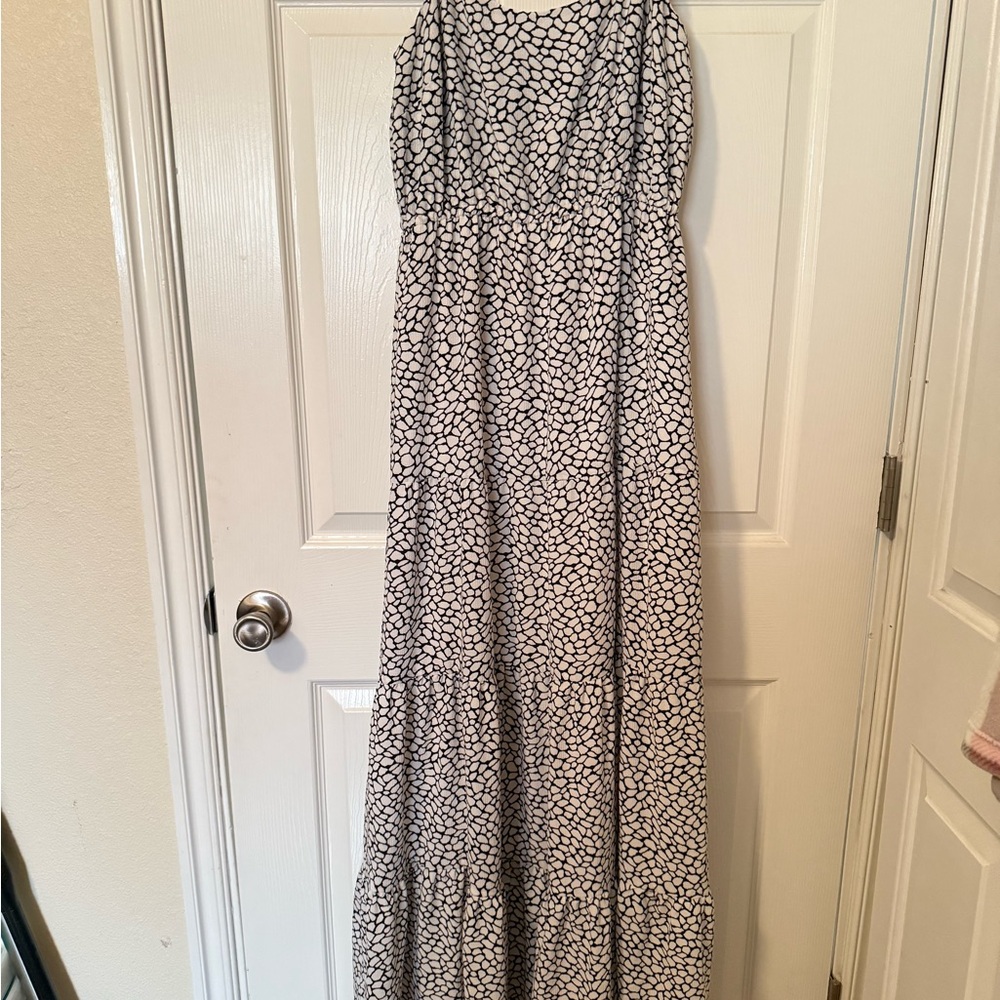 Michael Kors Black and White Maxi Dress